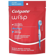 [엣지] 콜게이트 맥스 후레쉬 일회용 미니 칫솔+사은품 증정, 1개, 24개입, 1mm