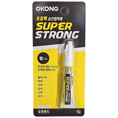 오공 순간접착제 슈퍼스트롱 젤타입 5g, 8개