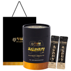 청원담 약도라지 진액 스틱 100% 흑도라지청, 1박스, 300ml
