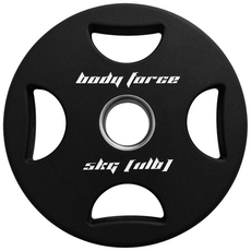 바디포스 TPU 우레탄 원형 중량원판 (4홀) 1.25~20kg [동화스포츠 공식 제품], 5kg, 1개, 블랙