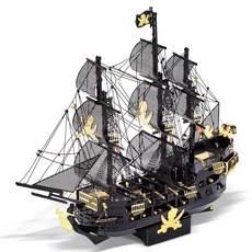 PIECECOOL 피스쿨 블랙펄 해적선 금속 퍼즐 3D 프라모델 조립 DIY 키트 에칭, 메탈, 307피스