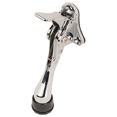 PUREGO 원터치 현관문 도어스토퍼 문닫힘방지, 소형, 크롬