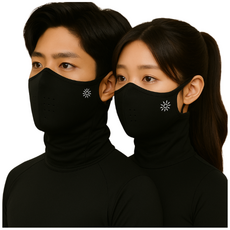 요크 자외선 차단 쿨 마스크 1+1, 블랙, 1개, 2매입