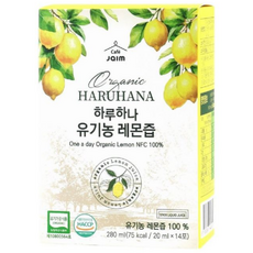 자임 하루하나 유기농 레몬즙, 3개, 280ml, 20ml, 42개