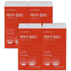 닥터루템 헤모어 철분 빈혈 비헴철 철분제, 4개, 90정