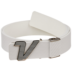 볼빅 VBEB 스트라이프 천연 소가죽 카본 라이트 엠보 V로고 남성 골프벨트, 1개, 화이트