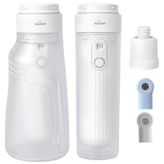 Umimile 생수병 연결 어댑터 휴대용 비데 2세대 C타입 충전식 대용량물통 2종 노즐 MAX 400ml 180ML 외출 여행용 캠핑 전동비데 핸디비데, 간편 배송, 400ML - 4/5구노즐 - 생수병 어댑터 미포함