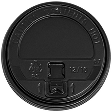 12/16/20/22온스 테이크아웃 종이컵용 개폐뚜껑 검정 100개, 1개, 100개입, 평면형