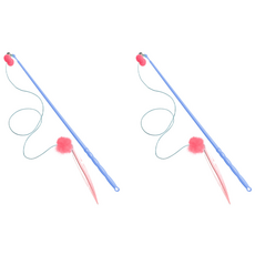 HEALING TIME BTOB Mellong 矽膠棒 貓咪釣魚竿 NH-0343, 隨機出貨, 2個