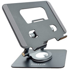 조셉드림 360도회전 접이식 휴대용 아이패드 갤럭시탭 태블릿 거치대 스탠드, 그레이