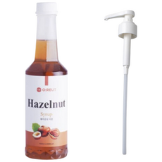 오릇 헤이즐넛시럽 카페 시럽 업소용 대용량 전용 펌핑기 증정, 1개, 1L
