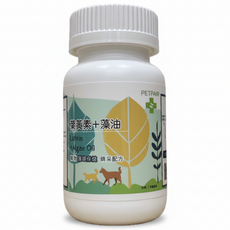 PETPAIR 寵物葉黃素+藻油 犬貓適用 60粒/瓶 滋養晶亮配方, 1個, 改善淚液/眼睛健康, 60顆