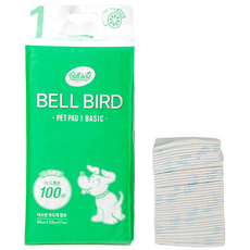 BELL BIRD 狗狗寵物尿布墊 基本款 檸檬香, 1個, 100入