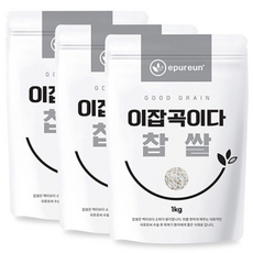 25년 햇 국산 찹쌀 1kg x 3봉, 3개