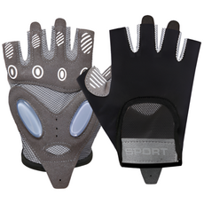 여성용 충격완화 미끄럼방지 통기성 좋은 피트니스 헬스장갑, 블랙