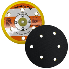 5인치 6홀 샌더기 패드 125mm 에어 샌딩 백업 벨크로 찍찍이 흡진 샌딩기 연마 폴리셔, 1개