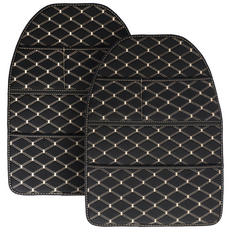 차팡 자동차 2단 포켓형 SS 퀄팅 킥매트, 블랙 + 아이보리, 2개