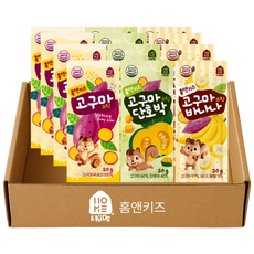 홈앤키즈 고구마스틱 고구마20g 4개+바나나20g 4개+단호박20g 4개
