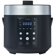 니드 3인용 미니 소형 전기 압력 밥솥 NIID5 블랙, 열판압력(일반), 3~4인용