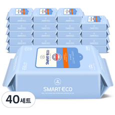 스마트에코 비바체 물티슈 리필형, 43g, 100매, 40개