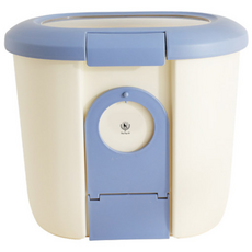 딩동펫 반려동물 사료보관통 겸용 식기, 블루, 1개