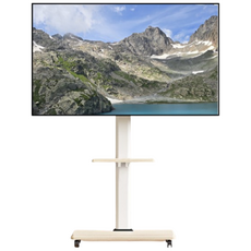 스탠드마리 이동식TV스탠드 24-65인치 25KG, 우드, 1개