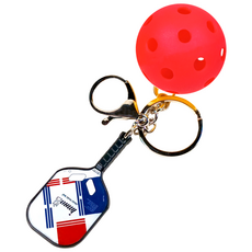 미니어처 피클볼 키링 레드 1P, 1개