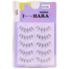 IHara Petit-up 假睫毛 5對 DDT88 + 膠水套組, 1個, 黑色