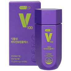 뉴트리어스 국내최초 100% 식물성 비타민B 컴플렉스, 1박스, 30정