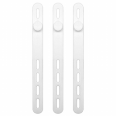 코지박스 실리콘 케이블 타이 후크 선정리 재사용 반영구 대형, 20개, 화이트