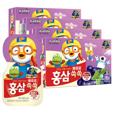 paldo 八道 孩童Pororo紅蔘飲 葡萄藍莓口味, 100ml, 40包