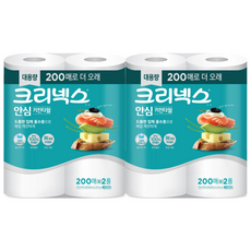 크리넥스 안심 키친타월, 200매, 4개