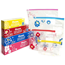 플라우스 스탠드 슬라이딩 지퍼백, 4종 65매 (특대+대+중+소형), 소(S), 1개