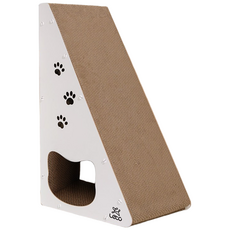 수직 스크래처 고양이 삼각 숨숨집 대형 하우스 V05O, 1개, 화이트