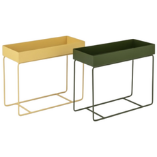 문고리닷컴 인더프레임 1단 스틸 플랜트박스 수납선반 화분받침대 스틸받침대, 아이보리