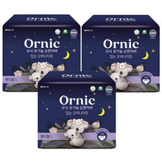 쌍용 오닉 유기농 순면커버 입는 오버나이트 L사이즈 4P 3팩 생리대, 4개입, 3개