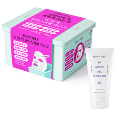 DEWYTREE 抽取式保濕面膜 30片入 + Hi AMINO胺基酸洗面乳 50ml, 1組