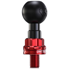 알루미늄 볼트형 10mm 볼베이스 알루미늄 볼마운트 백미러 사이드미러 CNC 거치대, 레드, 1개