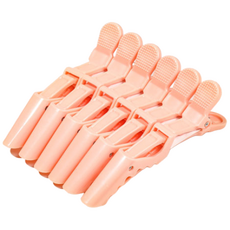 ROSICLER 防滑鱷魚髮夾, 6個, 杏色