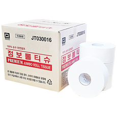100%천연펄프 프리미엄 3겹 점보롤 화장지 업소용 휴지, 1개, 120m, 16롤