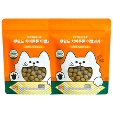 펫쉴드 고양이 덴탈 치아튼튼 이빨과자 치석 입냄새 제거, 2개, 100g, 닭고기맛