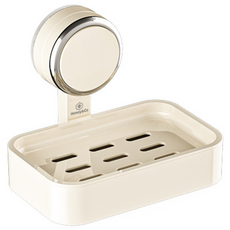 [탈부착 가능] 허니앤코 강력흡착식 무타공 욕실 비누받침대, 베이지
