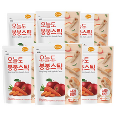 오늘도 유기농 봉봉스틱, 사과당근, 6개, 25g