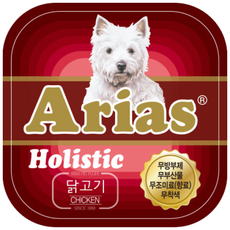 아리아스 강아지 홀리스틱 사각캔, 닭고기, 100g, 48개