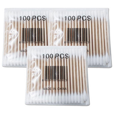 도담 3인치 양면 나무 면봉, 3개, 100개입