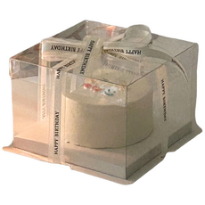 하피블리 투명 사각 케이크 박스 선물 포장, 1개, 투명사각케이크박스_3호2단