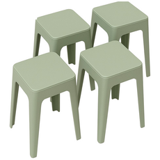 일상도구 사각 쿠션 스툴, 민트, 4개