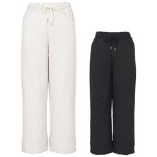 [김영주골프] 겨울 일자핏 패디드팬츠 9부 밴딩 여성 세미와이드 패딩바지 DPWLPT43