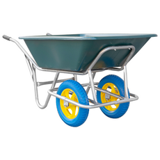 티렉스 카트 구르마 구루마 접이식 핸드카 사각 수레 이륜차 2단 원형, 이륜차(초록) 통고무바퀴(13인치), 1개