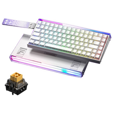 AULA HERO 84HE 마그네틱 축 키보드 유선 게이밍 고성능 8K, RGB light box wired, White Contour Line
